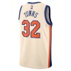 Canotte Uomo New York Knicks Karl Anthony Towns Nike 2025-26 City Edition Bianco Swingman